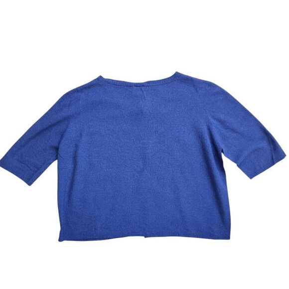 Vintage Armani Collezioni Open Cardigan Sweater Womens 10 Linen Cropped Lightwei - Picture 3 of 5